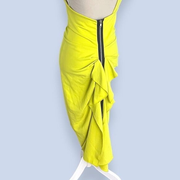 ISSUE NY 11512 dress in Chartreuse Size L - Picture 9 of 14
